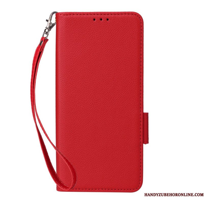Folio-hoesje Xiaomi Redmi Note 15 Pro 5g Telefoonhoesje Kunstleer Met Bandje