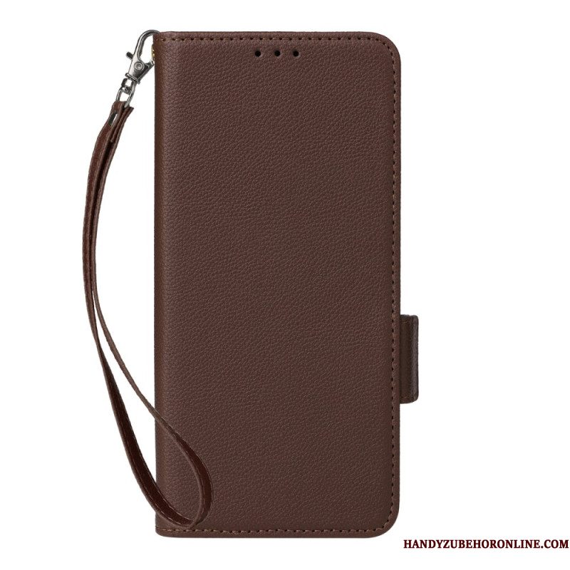 Folio-hoesje Xiaomi Redmi Note 15 Pro 5g Telefoonhoesje Kunstleer Met Bandje