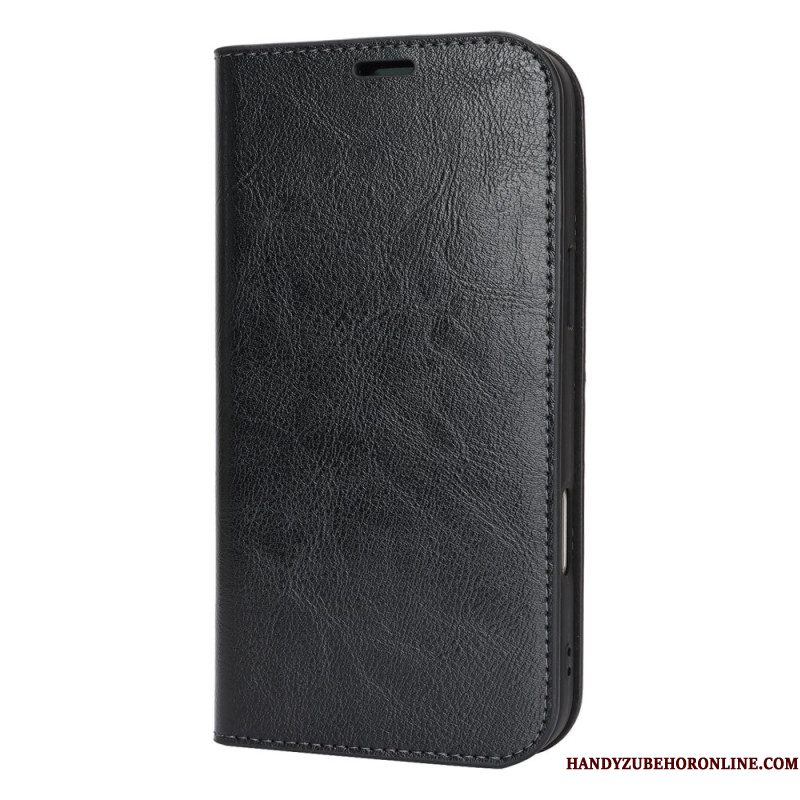 Folio-hoesje iPhone 17 Pro Max Telefoonhoesje Echt Leer