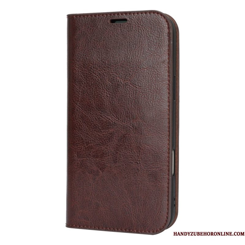 Folio-hoesje iPhone 17 Pro Max Telefoonhoesje Echt Leer