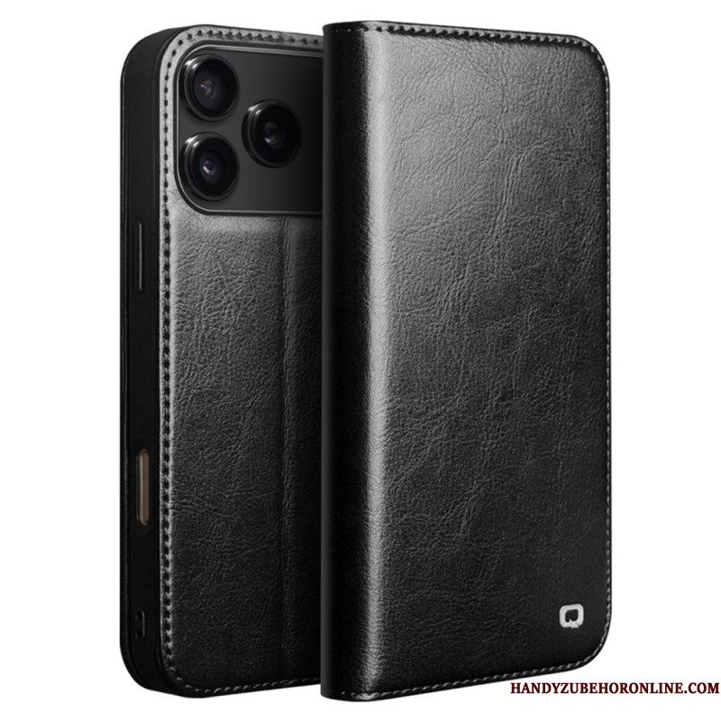 Folio-hoesje iPhone 17 Pro Vintage Qialino Bescherming Hoesje