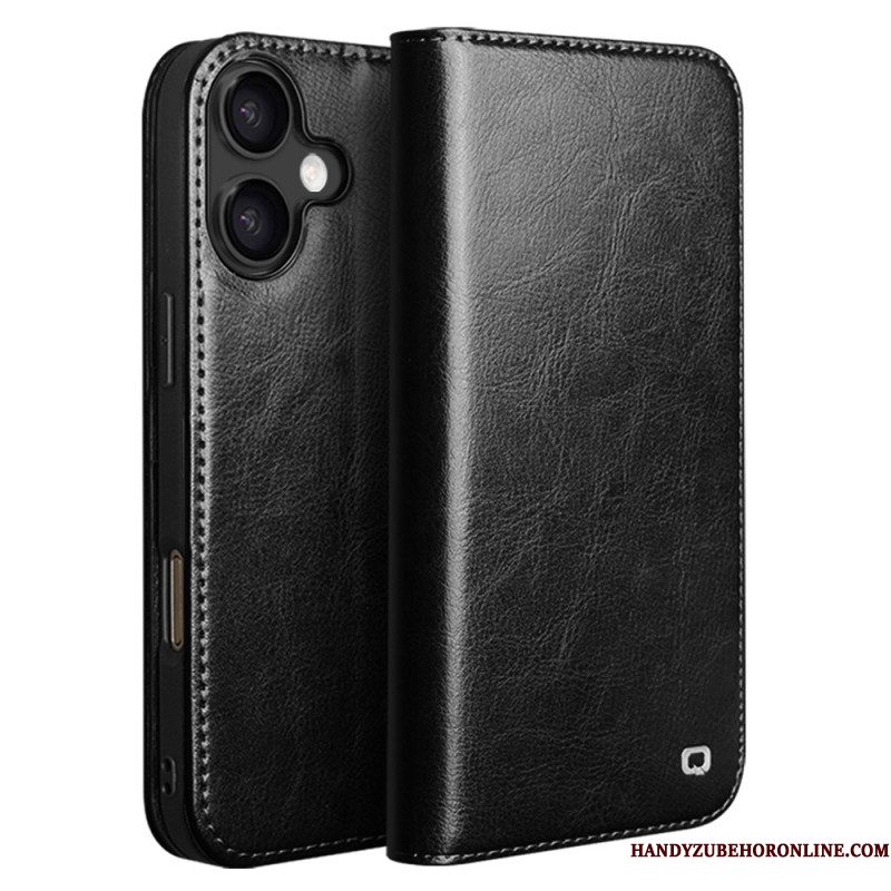 Folio-hoesje iPhone 17 Qialino Leren Portemonnee
