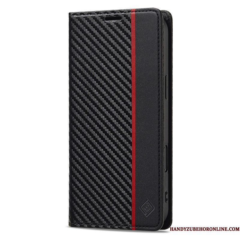 Folio-hoesje iPhone 17 Telefoonhoesje Koolstofvezel Lc.imeeke