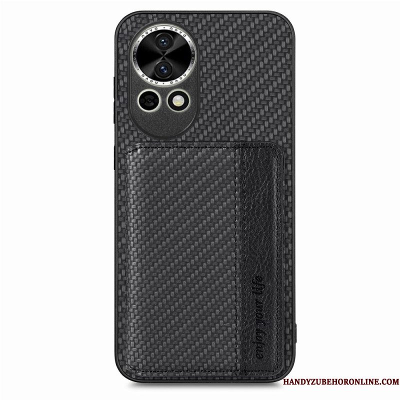 Hoesje Huawei Nova 13 Kaarthouder Van Koolstofvezel Bescherming Hoesje
