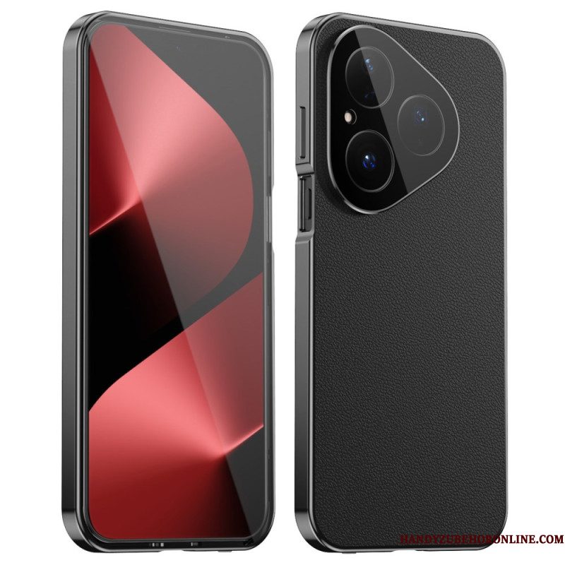 Hoesje Huawei Pura 80 Lederen Ontwerp En Gehard Glazen Schermbeschermer