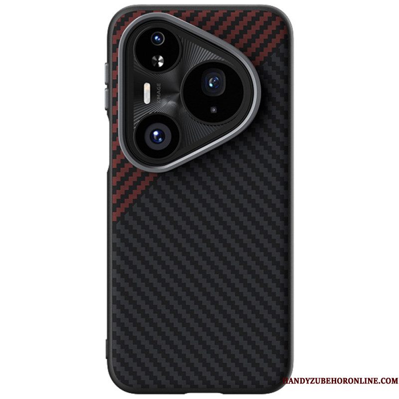 Hoesje Huawei Pura 80 Pro Magsafe Abeel Met Koolstofvezeltextuur