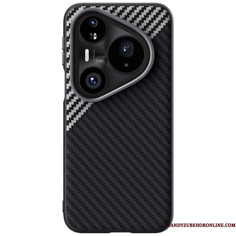 Hoesje Huawei Pura 80 Pro Magsafe Abeel Met Koolstofvezeltextuur