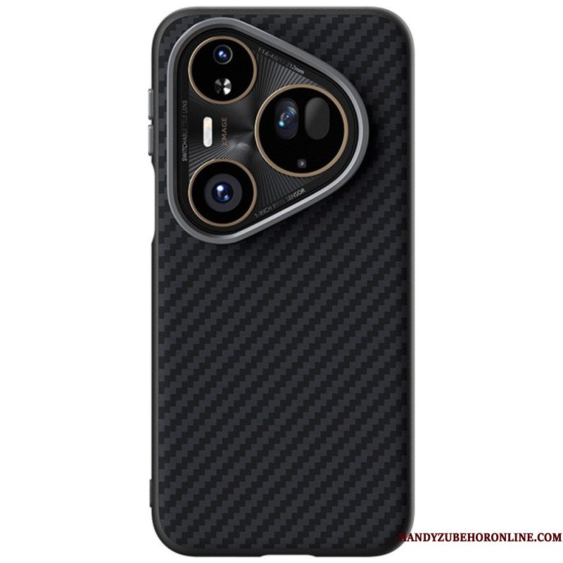 Hoesje Huawei Pura 80 Ultra Magsafe Koolstofvezel Abeel Bescherming Hoesje