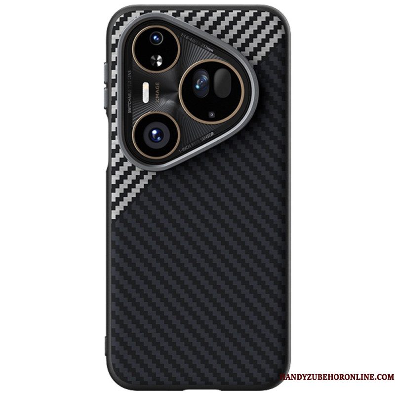 Hoesje Huawei Pura 80 Ultra Magsafe Koolstofvezel Abeel Bescherming Hoesje