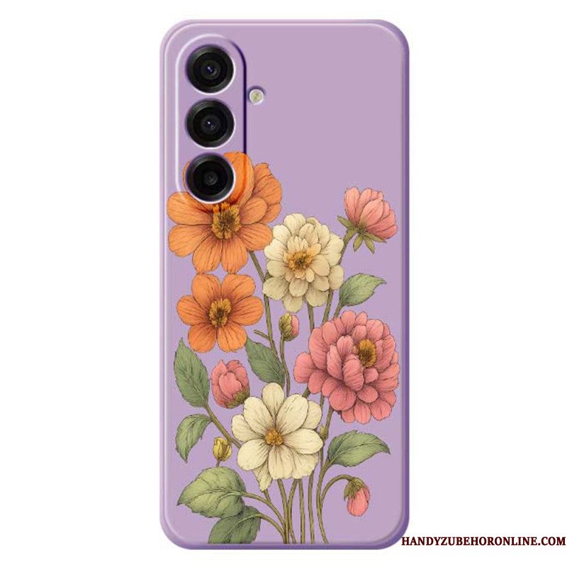 Hoesje Samsung Galaxy A17 4g / 5g Bloemenpatroon