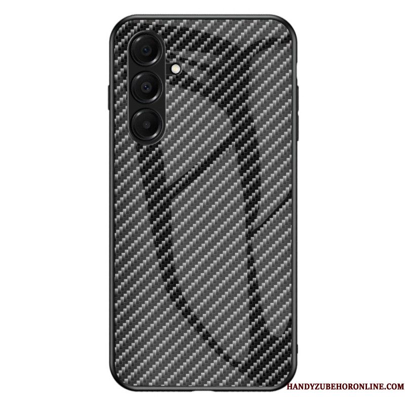 Hoesje Samsung Galaxy A17 4g / 5g Koolstofvezel Gehard Glas Bescherming Hoesje