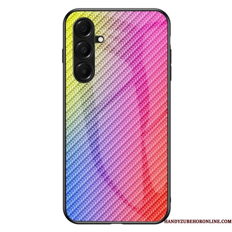 Hoesje Samsung Galaxy A17 4g / 5g Koolstofvezel Gehard Glas Bescherming Hoesje