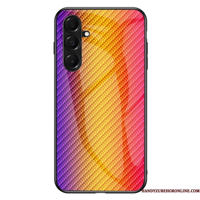 Hoesje Samsung Galaxy A17 4g / 5g Koolstofvezel Gehard Glas Bescherming Hoesje