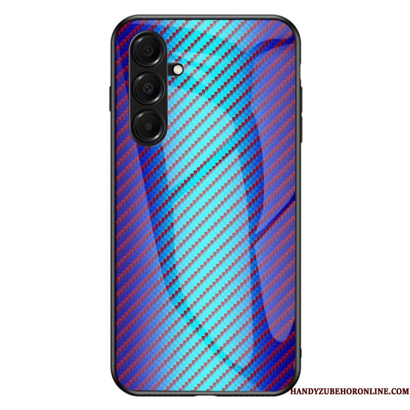 Hoesje Samsung Galaxy A17 4g / 5g Koolstofvezel Gehard Glas Bescherming Hoesje