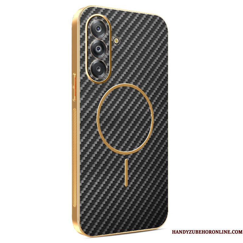 Hoesje Samsung Galaxy A17 4g / 5g Magnetische Koolstofvezeltextuur Bescherming Hoesje