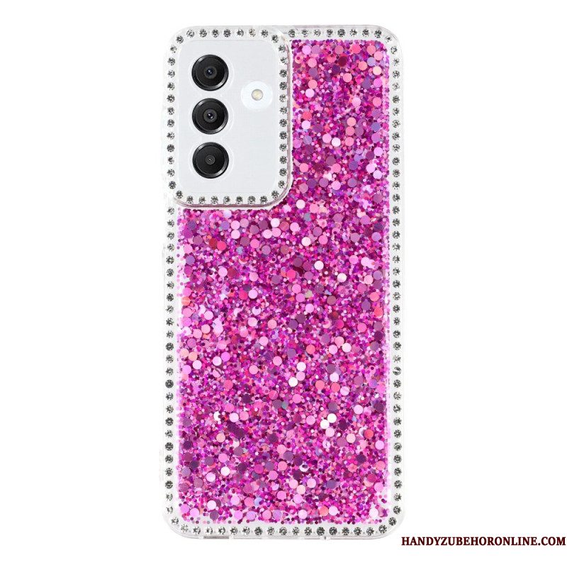 Hoesje Samsung Galaxy A17 4g / 5g Pailletten En Strass-steentjes Bescherming Hoesje