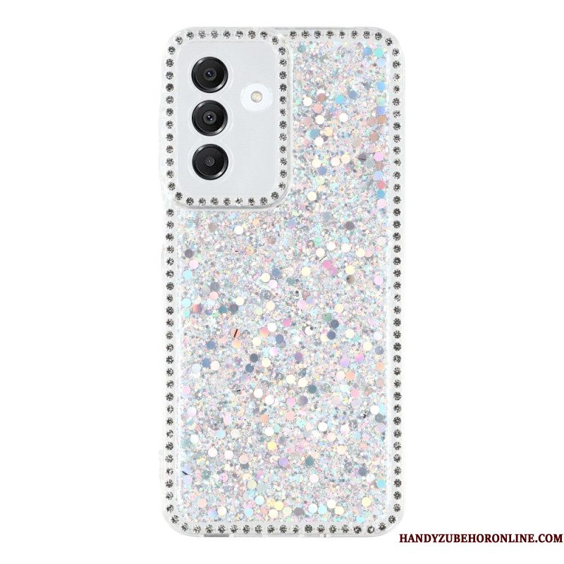 Hoesje Samsung Galaxy A17 4g / 5g Pailletten En Strass-steentjes Bescherming Hoesje