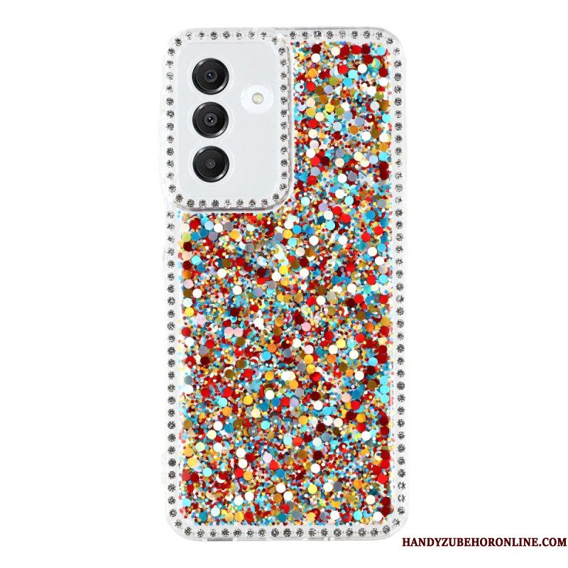 Hoesje Samsung Galaxy A17 4g / 5g Pailletten En Strass-steentjes Bescherming Hoesje