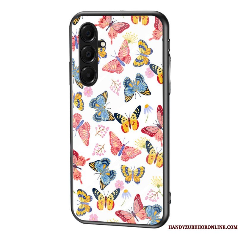 Hoesje Samsung Galaxy A17 4g / 5g Vlinders Van Gehard Glas Bescherming Hoesje