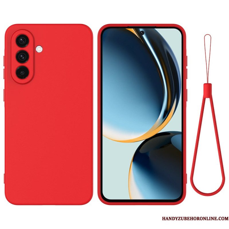 Hoesje Samsung Galaxy A17 4g / 5g Vloeibare Siliconen Met Draagkoord