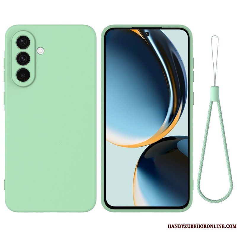 Hoesje Samsung Galaxy A17 4g / 5g Vloeibare Siliconen Met Draagkoord