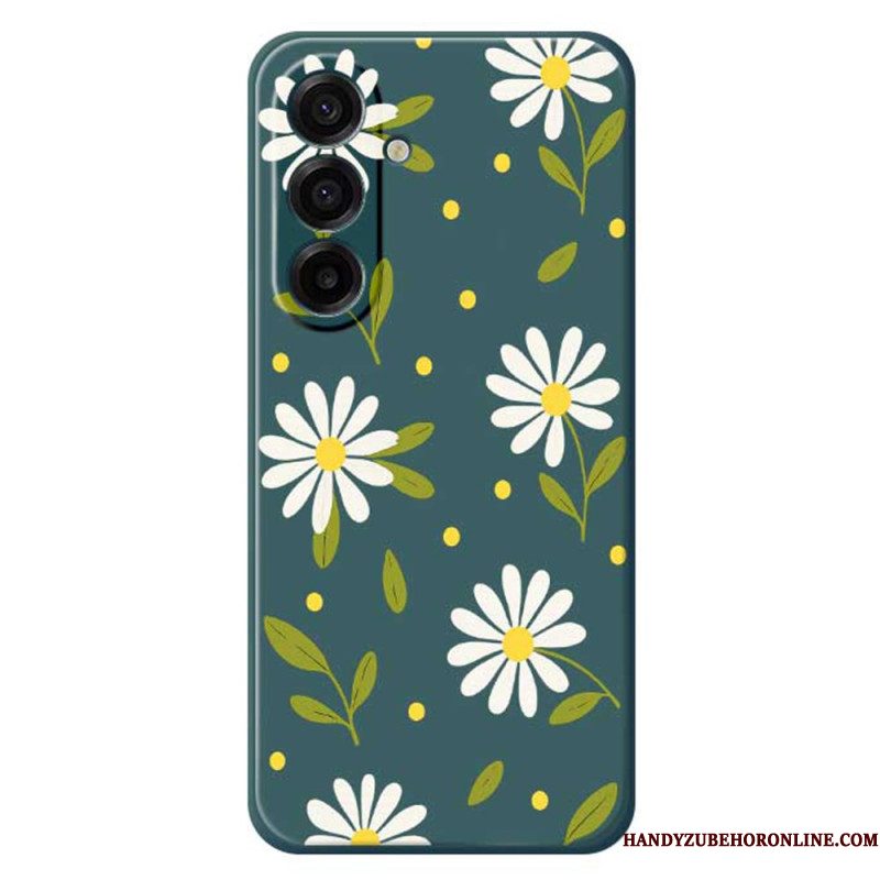 Hoesje Samsung Galaxy A17 4g / 5g Witte Bloemen