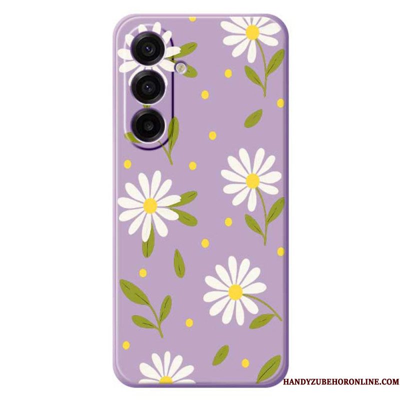 Hoesje Samsung Galaxy A17 4g / 5g Witte Bloemen