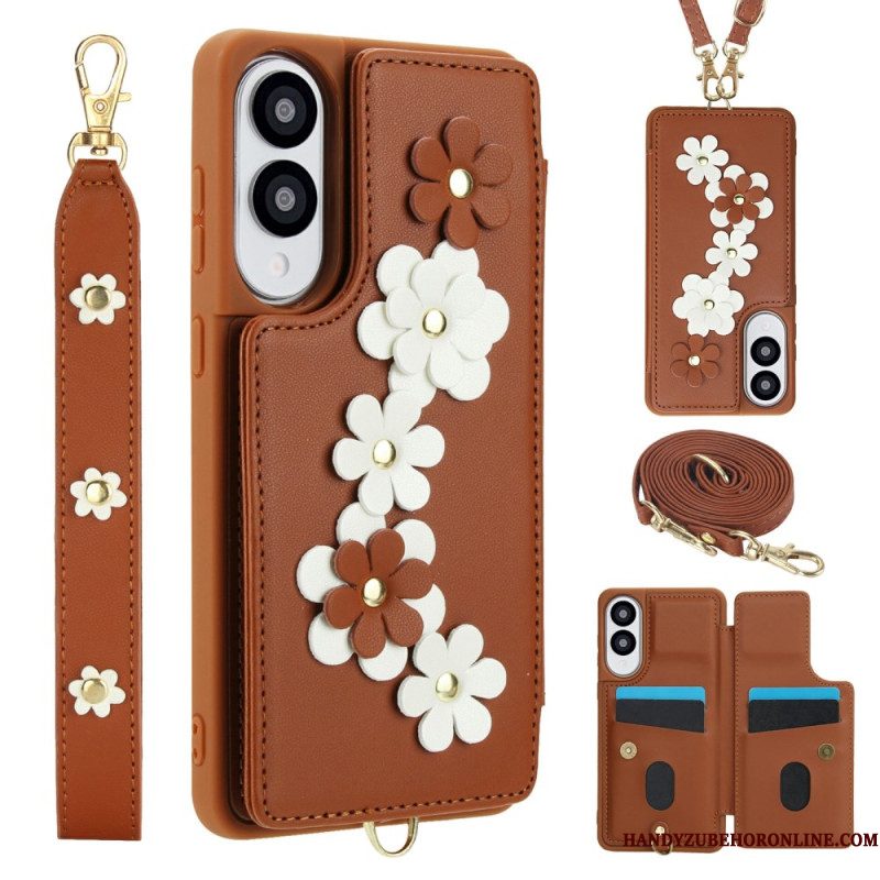 Hoesje Samsung Galaxy S25 5g Edge Kaarthouder Met Bloemenmotief Bescherming Hoesje