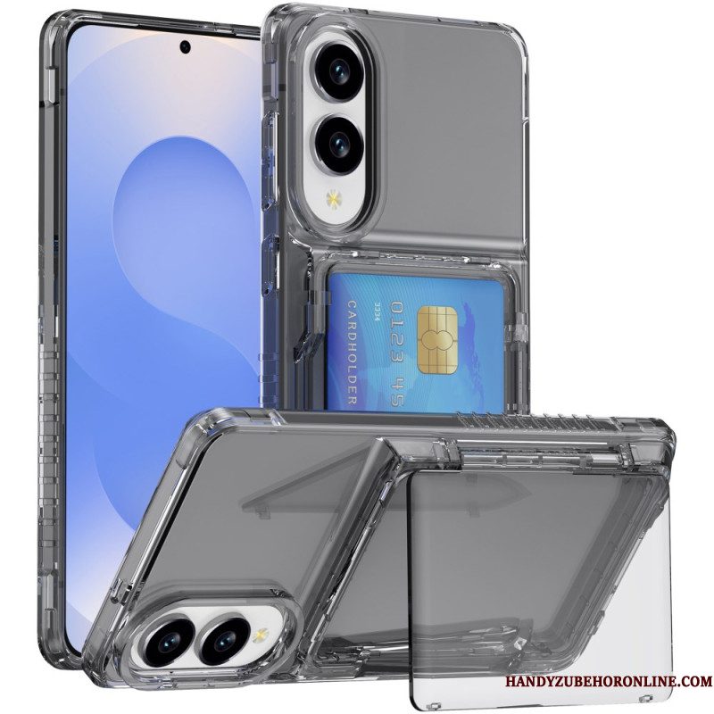 Hoesje Samsung Galaxy S25 5g Edge Transparant Met Kaarthouder Bescherming Hoesje