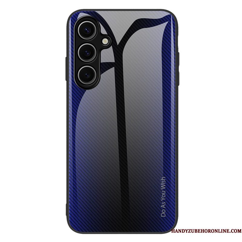 Hoesje Samsung Galaxy S25 5g Gehard Glas Met Koolstofvezelstructuur