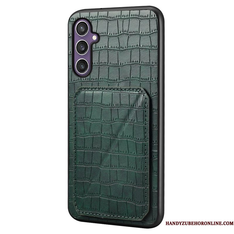 Hoesje Samsung Galaxy S25 5g Kaarthouder Met Krokodillenprint