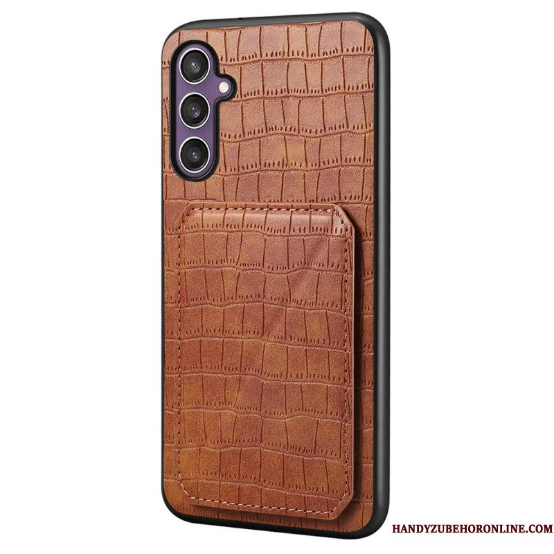 Hoesje Samsung Galaxy S25 5g Kaarthouder Met Krokodillenprint