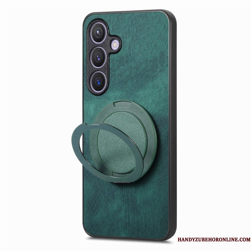 Hoesje Samsung Galaxy S25 5g Magsafe-compatibel Vintage Suède-effect