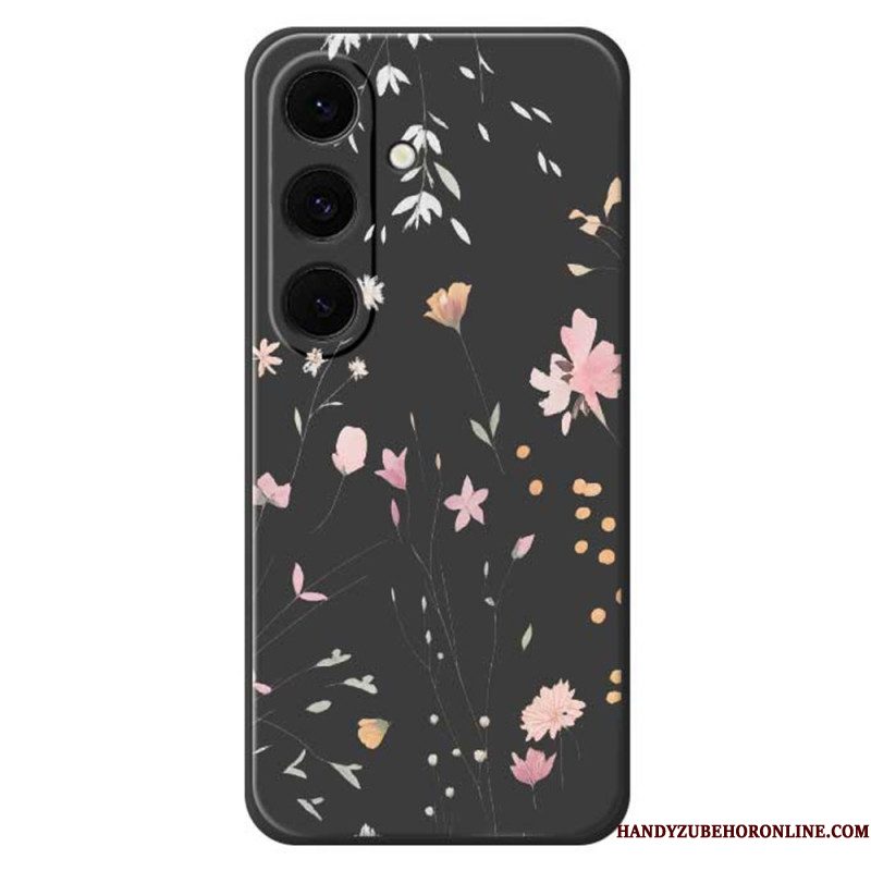 Hoesje Samsung Galaxy S25 Fe Kleurrijke Siliconen Bloemen Bescherming Hoesje