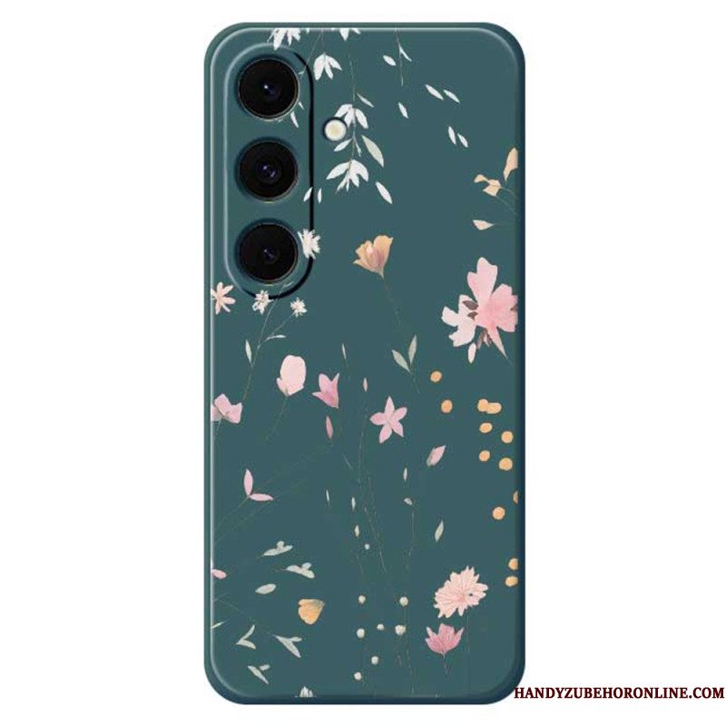 Hoesje Samsung Galaxy S25 Fe Kleurrijke Siliconen Bloemen Bescherming Hoesje