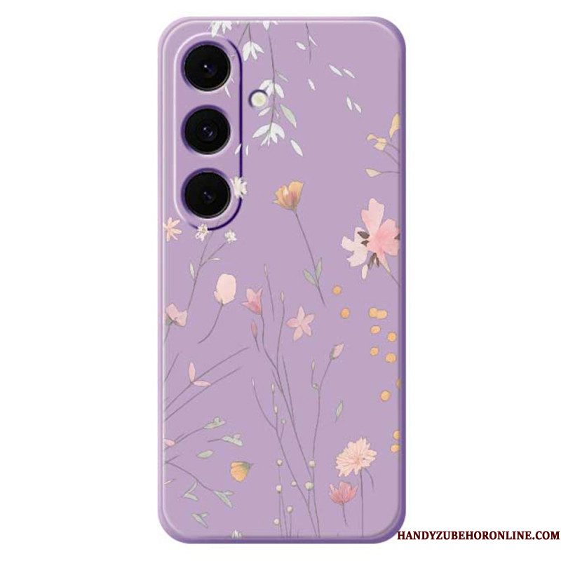 Hoesje Samsung Galaxy S25 Fe Kleurrijke Siliconen Bloemen Bescherming Hoesje