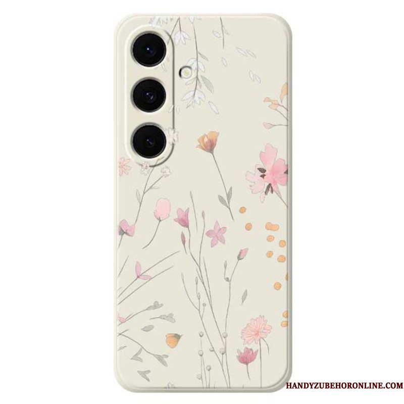 Hoesje Samsung Galaxy S25 Fe Kleurrijke Siliconen Bloemen Bescherming Hoesje