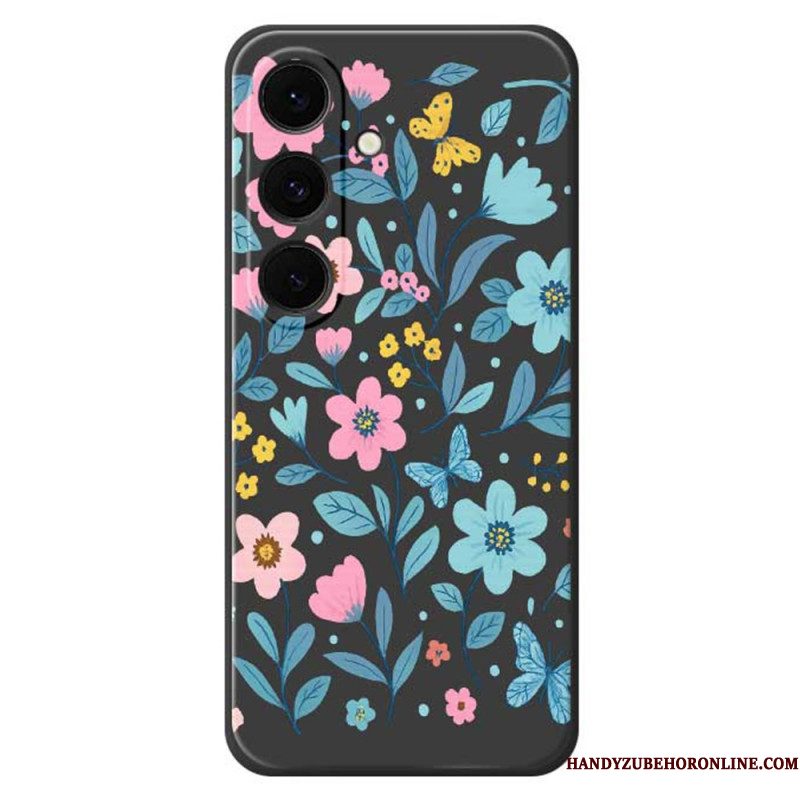 Hoesje Samsung Galaxy S25 Fe Siliconen Met Bloemenprint Bescherming Hoesje
