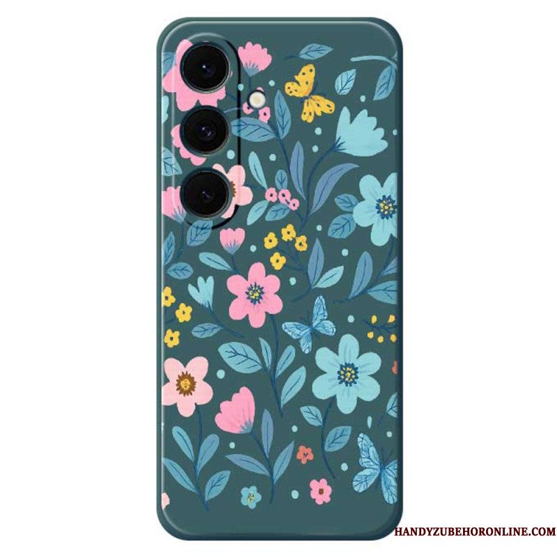 Hoesje Samsung Galaxy S25 Fe Siliconen Met Bloemenprint Bescherming Hoesje