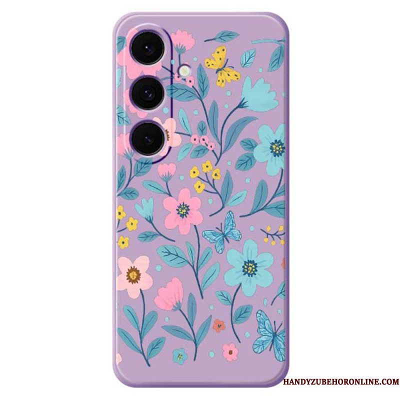 Hoesje Samsung Galaxy S25 Fe Siliconen Met Bloemenprint Bescherming Hoesje