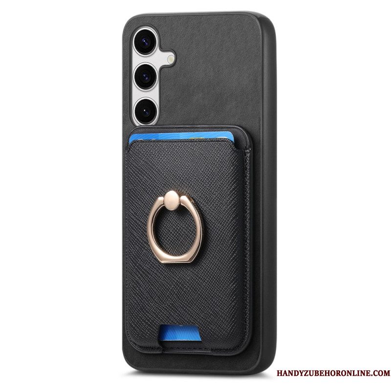 Hoesje Samsung Galaxy S25 Plus 5g Afneembare Magnetische Kaarthouder Bescherming Hoesje