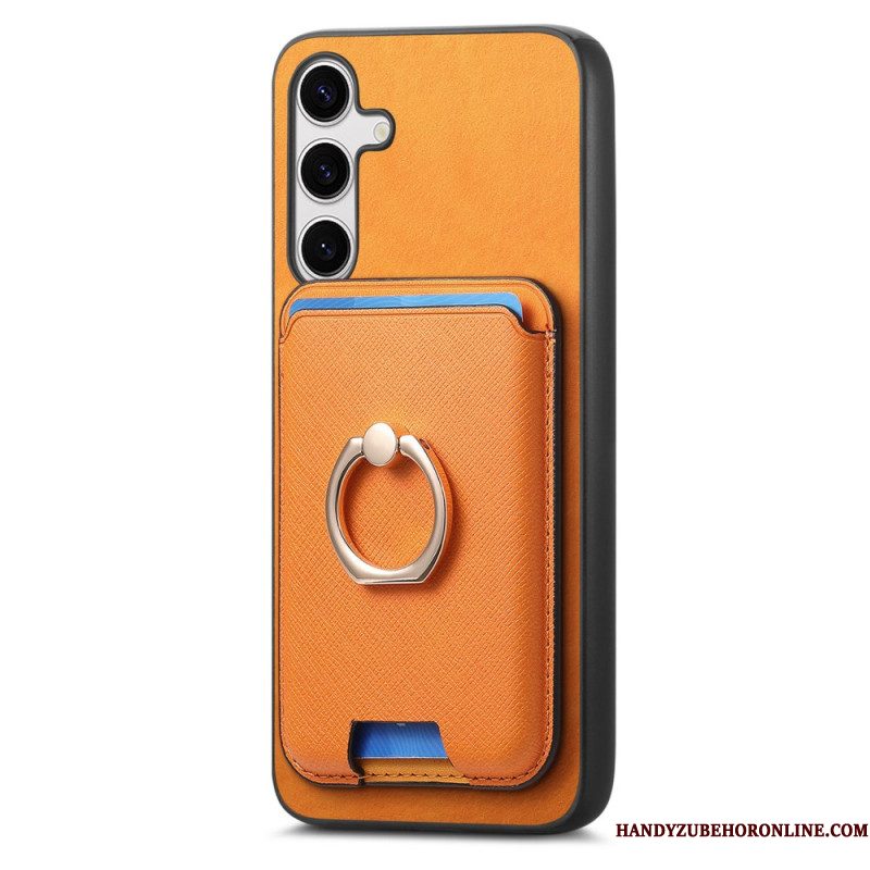 Hoesje Samsung Galaxy S25 Plus 5g Afneembare Magnetische Kaarthouder Bescherming Hoesje