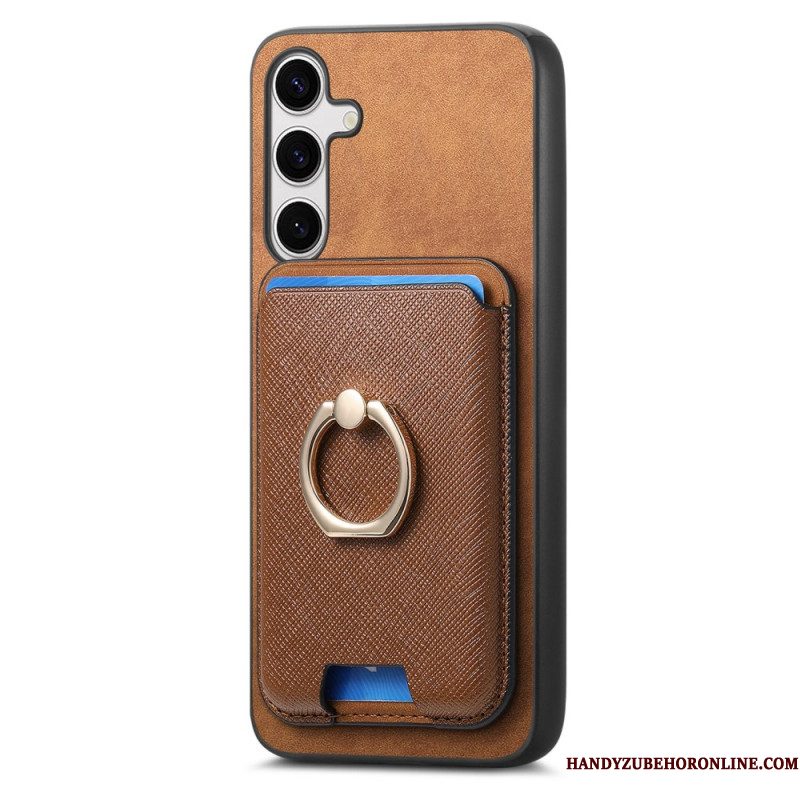 Hoesje Samsung Galaxy S25 Plus 5g Afneembare Magnetische Kaarthouder Bescherming Hoesje