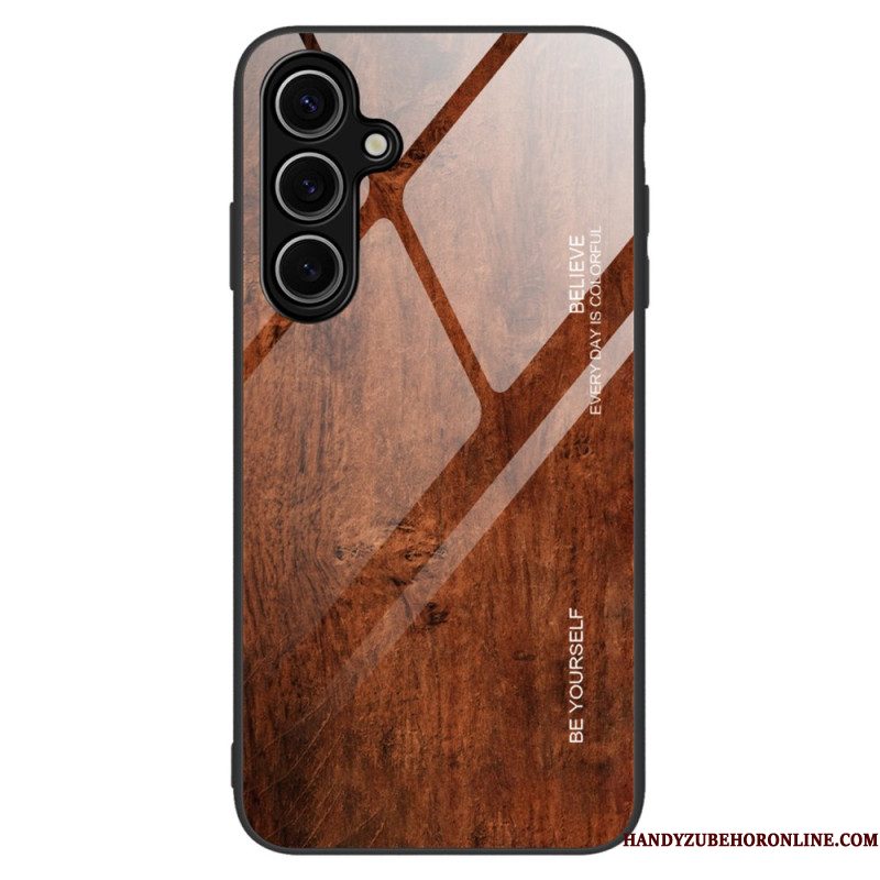 Hoesje Samsung Galaxy S25 Plus 5g Gehard Glas Met Hout
