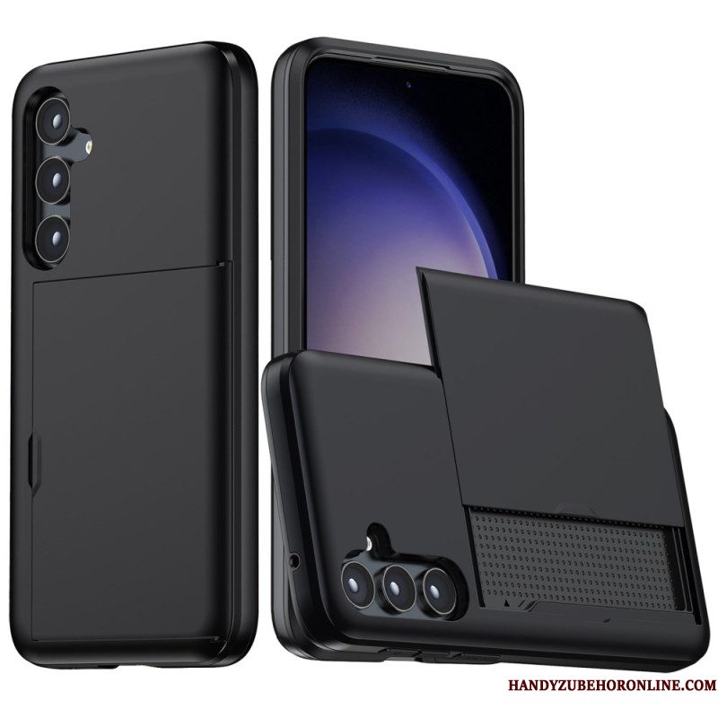 Hoesje Samsung Galaxy S25 Plus 5g Geïntegreerde Kaarthouder Met Metaaleffect Bescherming Hoesje