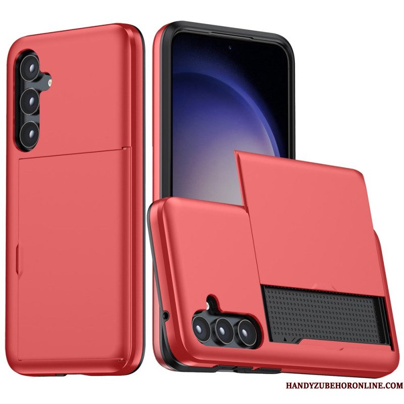 Hoesje Samsung Galaxy S25 Plus 5g Geïntegreerde Kaarthouder Met Metaaleffect Bescherming Hoesje