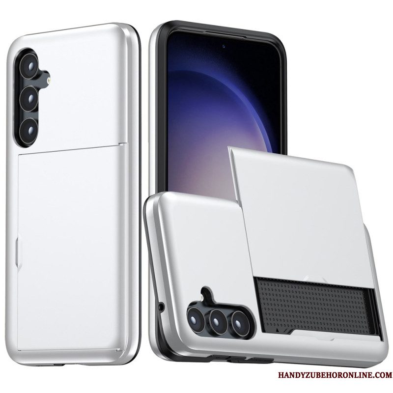 Hoesje Samsung Galaxy S25 Plus 5g Geïntegreerde Kaarthouder Met Metaaleffect Bescherming Hoesje