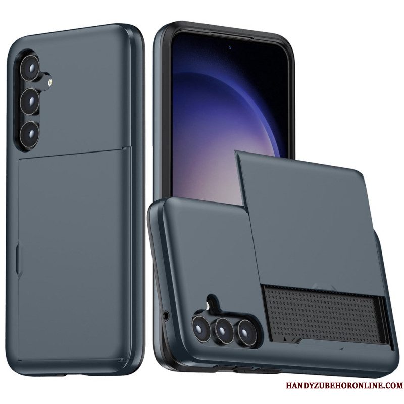Hoesje Samsung Galaxy S25 Plus 5g Geïntegreerde Kaarthouder Met Metaaleffect Bescherming Hoesje