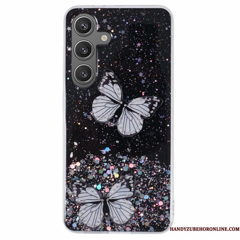Hoesje Samsung Galaxy S25 Plus 5g Pailletten En Vlinders