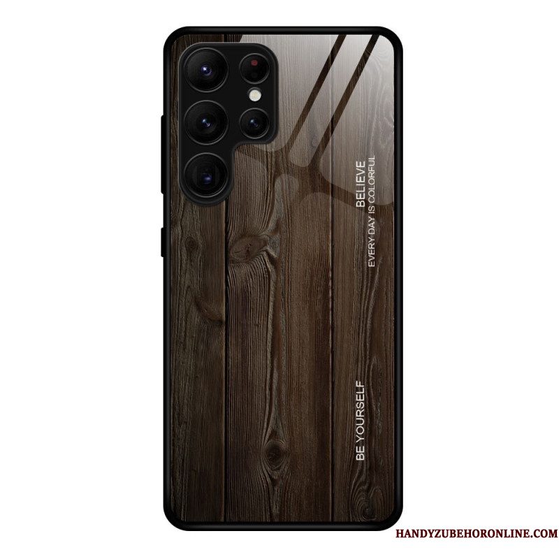 Hoesje Samsung Galaxy S25 Ultra 5g Gehard Glas En Hout